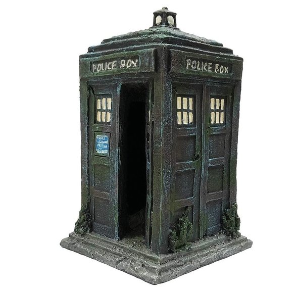 Fish Tank Doctor Who Tardis Police Box Decoration - Picture 1 of 3